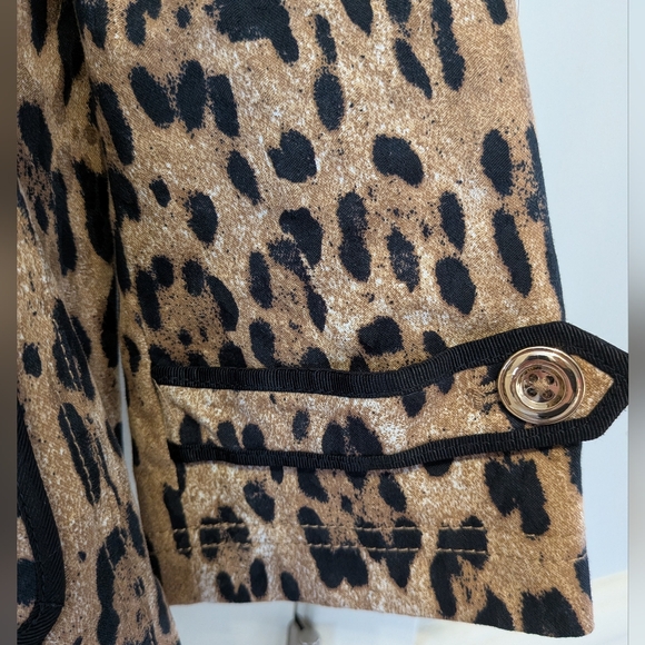 WHBM Leopard Print Women's Jacket Size 6 - Picture 9 of 10